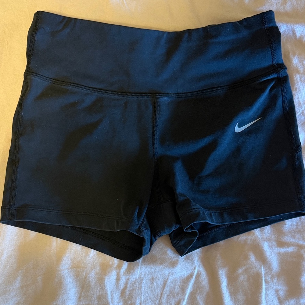 Nike Women's Black Athletic Performance Shorts with Swoosh